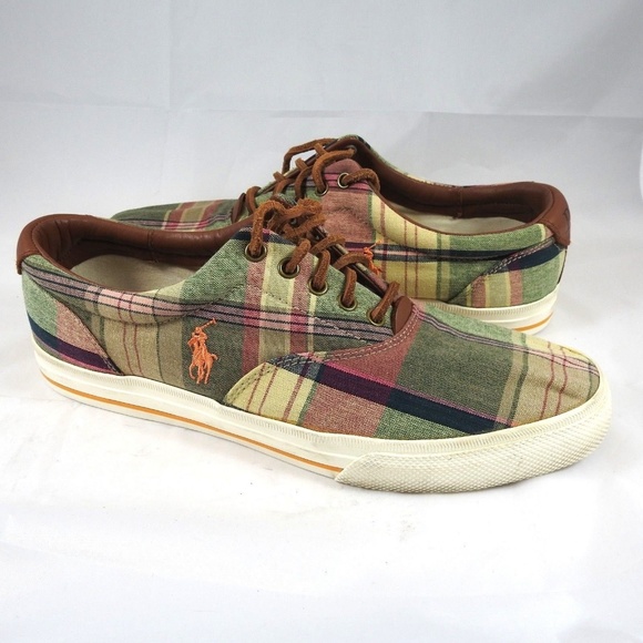 Polo Ralph Lauren Other - Men Ralph Lauren Polo Vaughn Shoes Plaid 11.5 D